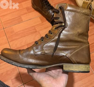 MARUTI Leather Boots made in Italy