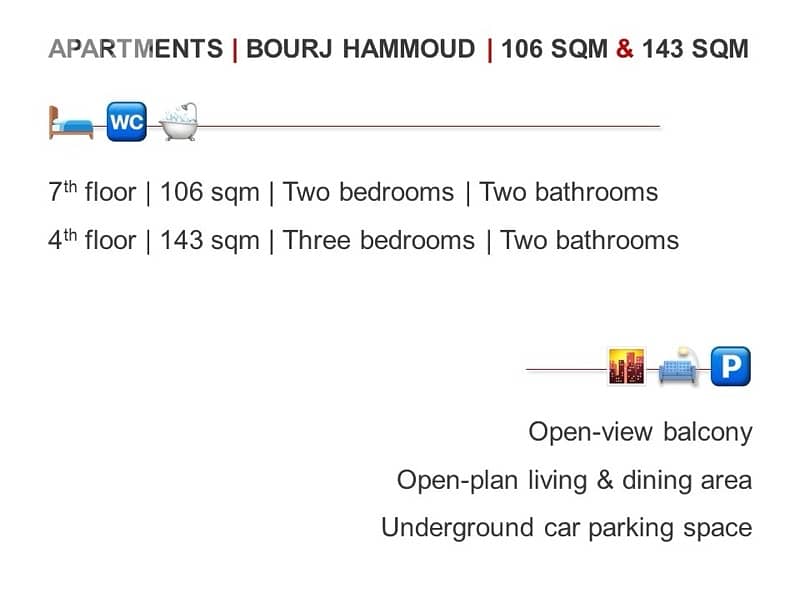 New Building 106m 2Bedroom+Parking Dora AutoRoute Beirut 0