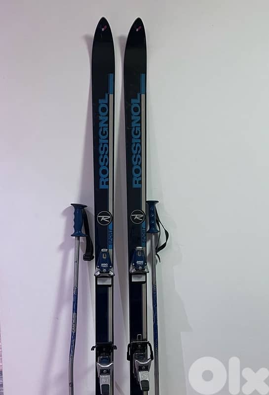 Rossignol PAC 255 Vintage Skis – 178 cm with Poles 0
