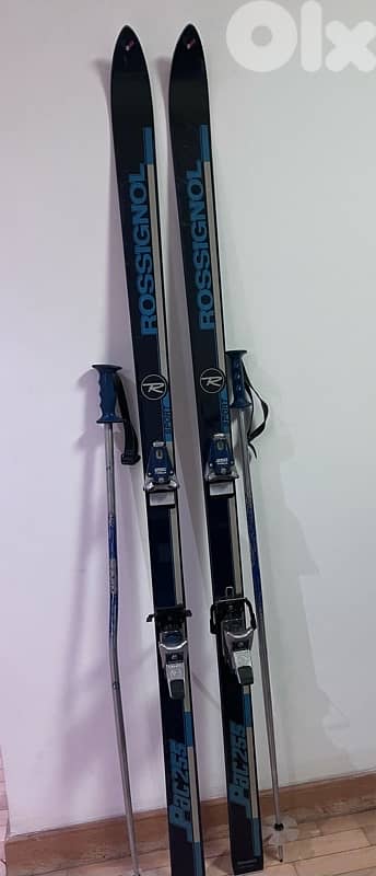 Rossignol PAC 255 Vintage Skis – 178 cm with Poles 1