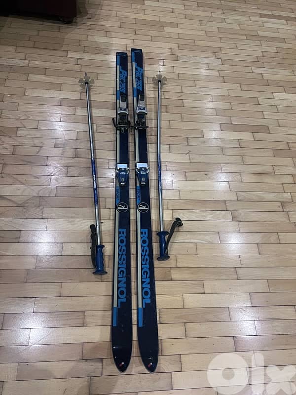 Rossignol PAC 255 Vintage Skis – 178 cm with Poles 4