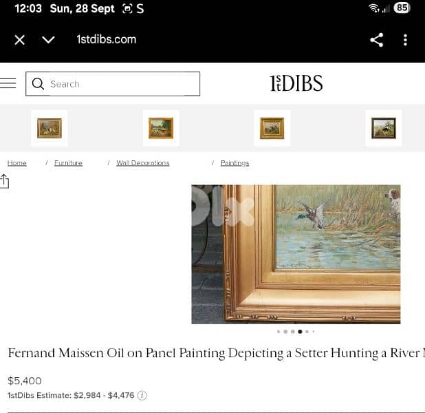 Original Late 19th. century French Oil Painting By FERNAND MAISSEN 7