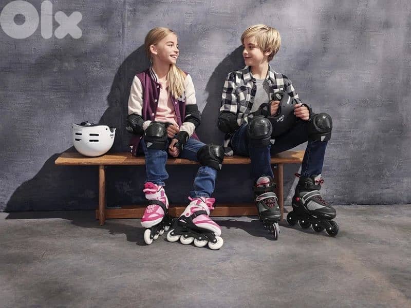 رولر CRIVIT للأطفال (المقاسات 29–37) + خوذة هدية مميزة 0