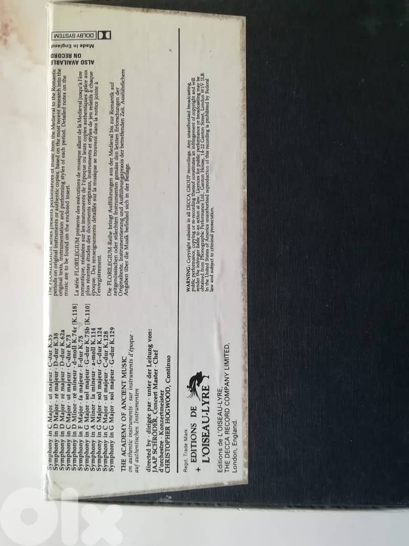 Mozart Symphonies on 3 cassettes box set 2