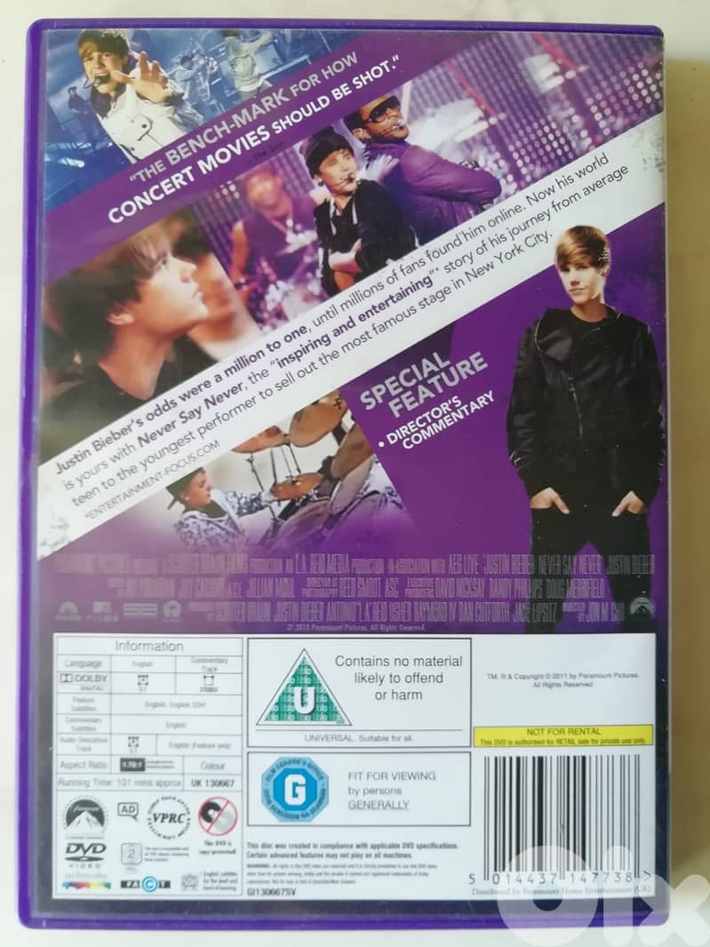 Justin Bieber Never say never DVD 1