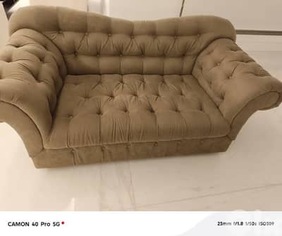 Olive green sofa
