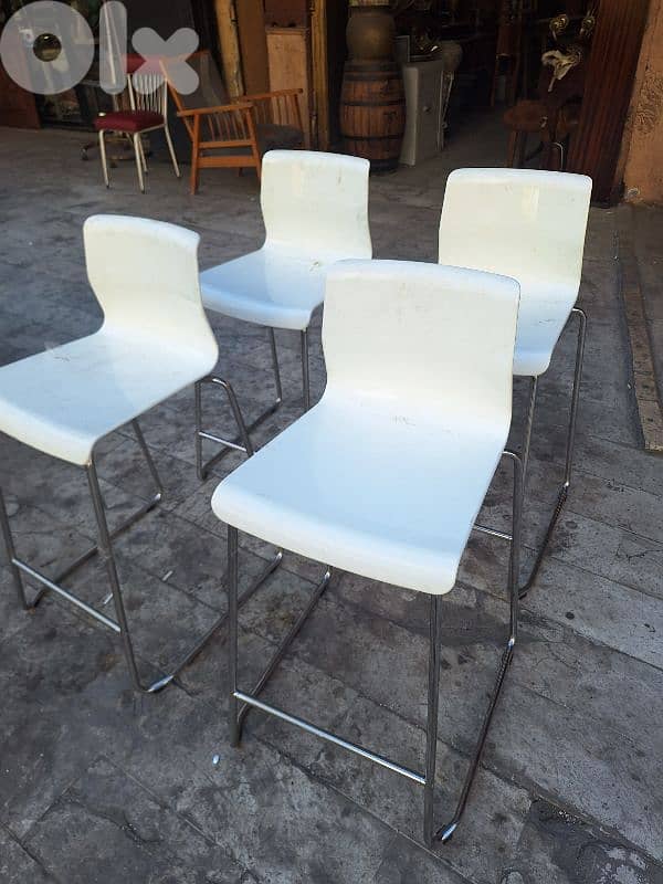 كراسي بار عدد٤ تصميم مميز ايطالي stools chairs IKEA Italy 0