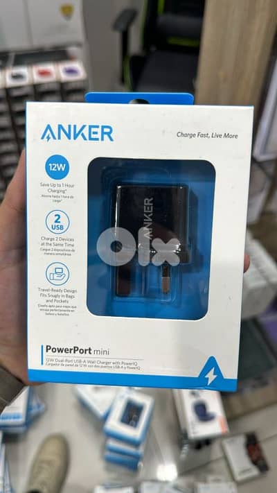 Anker powerport mini 12w dual port usb-a adapter
