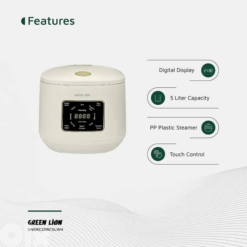 Green Lion GRC-20 Digital Rice Cooker 5L 6