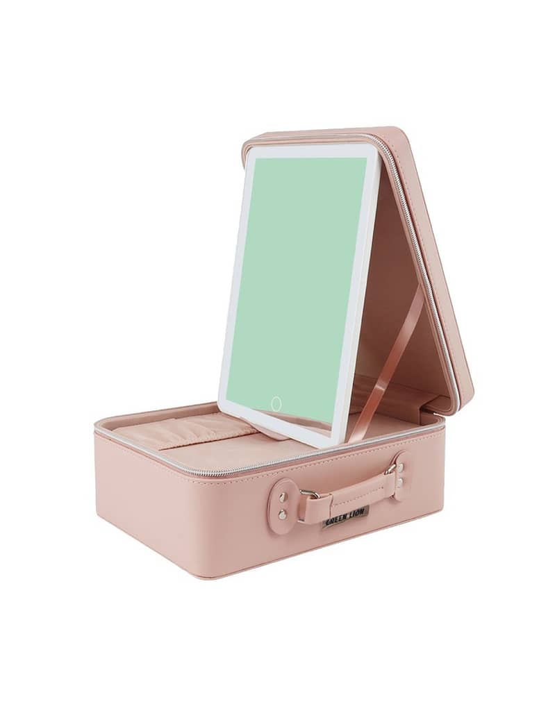 Green Lion Travel Makeup Bag with Lighted Mirror 0
