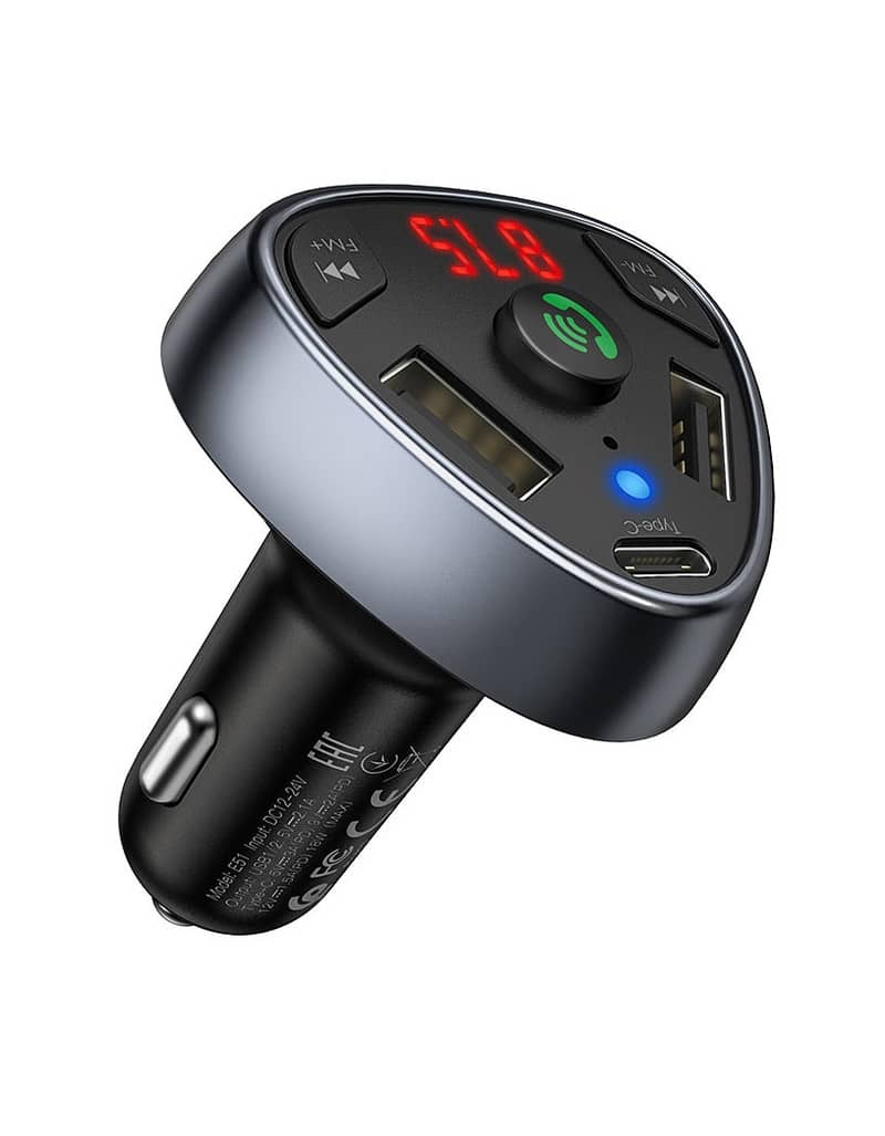 Hoco FM Transmitter Bluetooth Wireless Radio Audio Oplader 18W 0