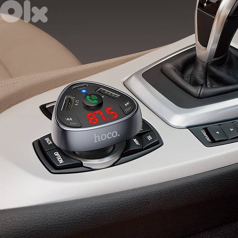 Hoco FM Transmitter Bluetooth Wireless Radio Audio Oplader 18W 2