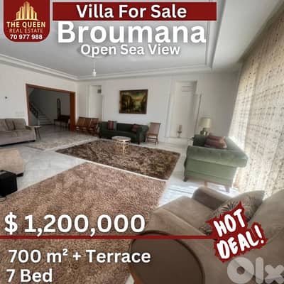 Villa for Sale Broumana sea فيلا للبيع في برمانا مطلة على البحر