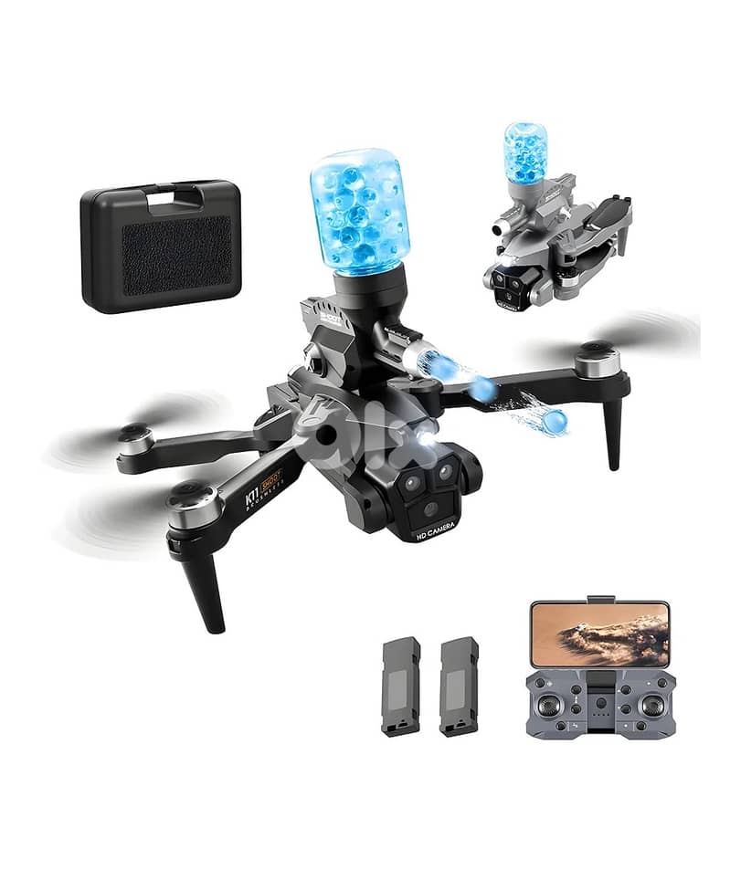 K11 Max Aerial Photography Drone Water Bomb Launcher 3 HD Cameras 0
