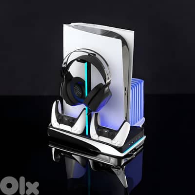 Porodo Gaming Multi-Function PS5 & Headphone Cooling & Charging Hub