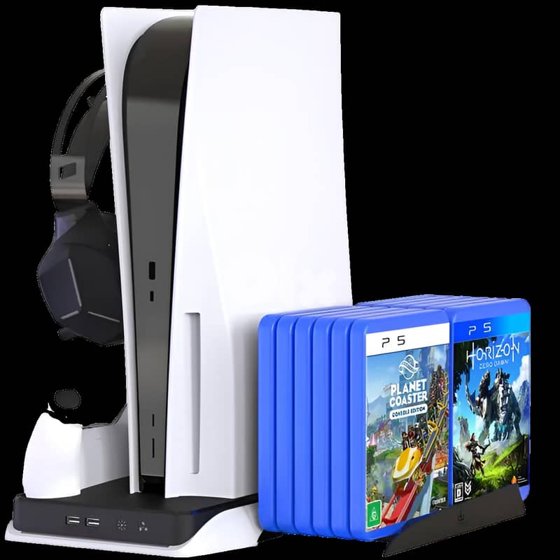 Porodo Gaming Multi-Function PS5 & Headphone Cooling & Charging Hub 4