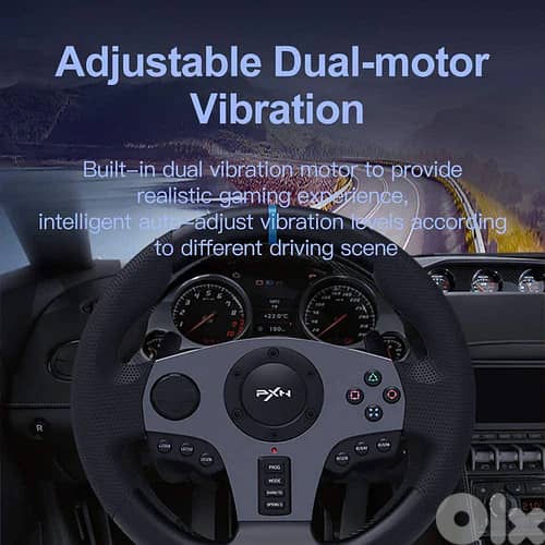 PXN V9 270/900 degree Steering Wheel for PS4 7