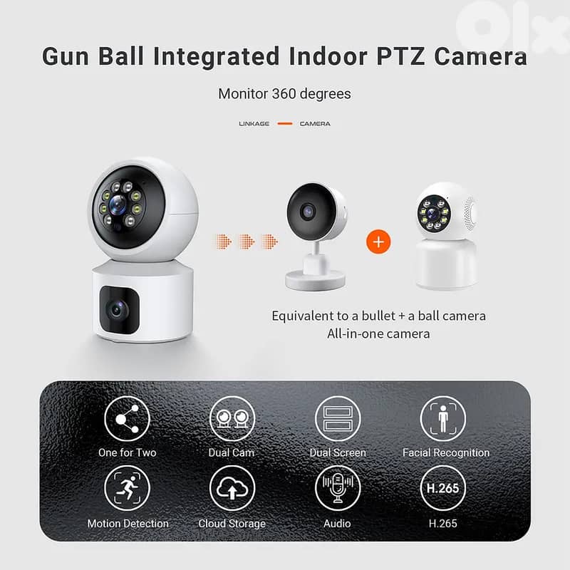 Q7 Max V380 Smart WiFi Camera Dual Lens High Quality Video 4