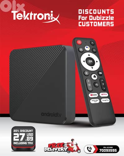 TV Box 2GB / 8GB Android 14 Google Assistant Support Netflix 4K