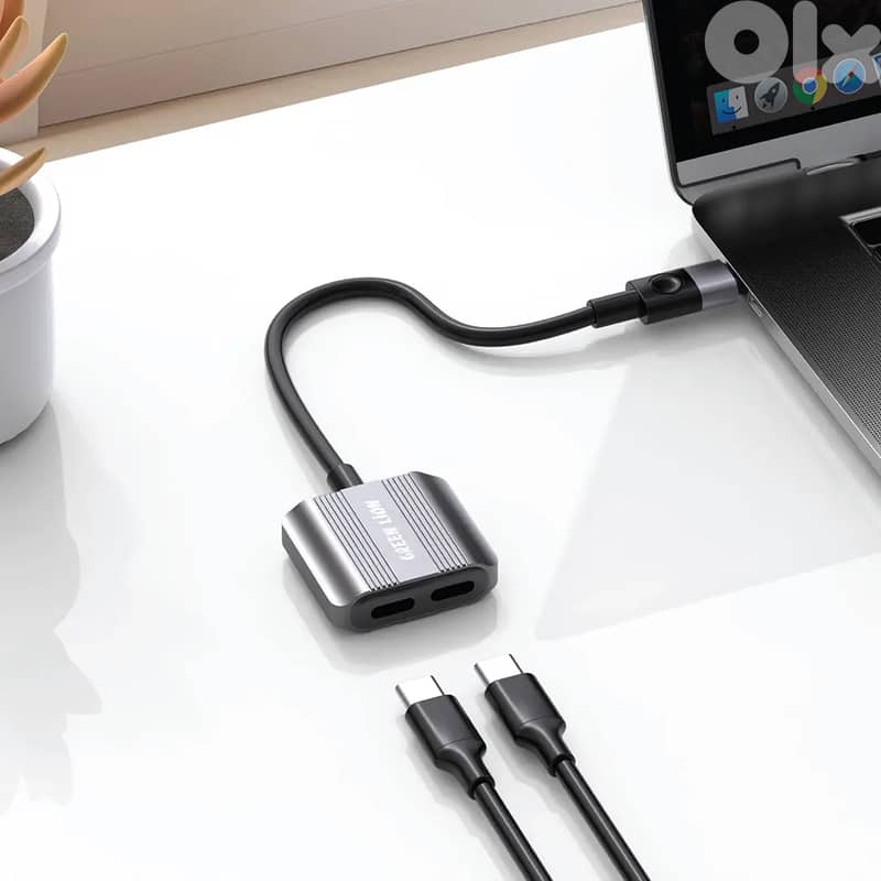 Green Lion 2 In 1 Splitter Adapter Type-C to Dual Type-C 1