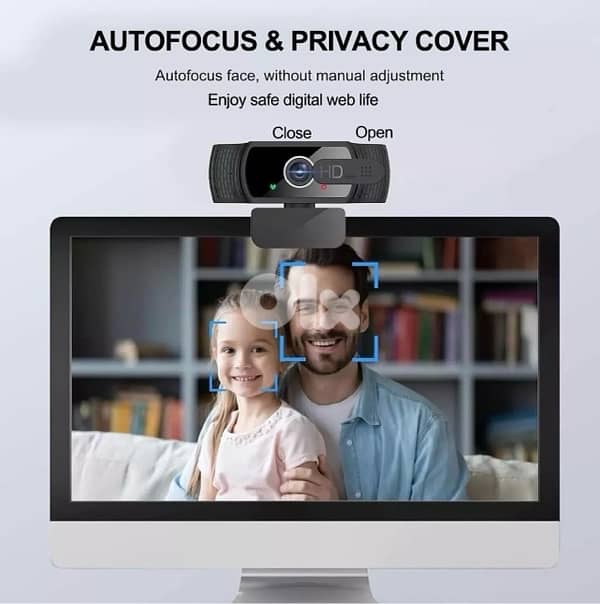AJ STAR Webcam for PC with Microphone, 1080 7