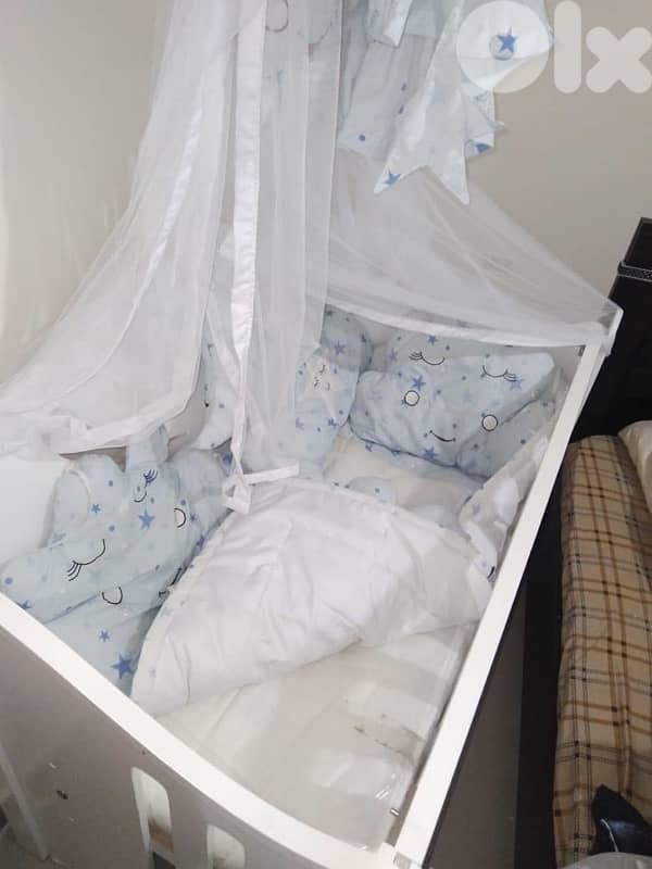 baby bed with mattress and cover 1