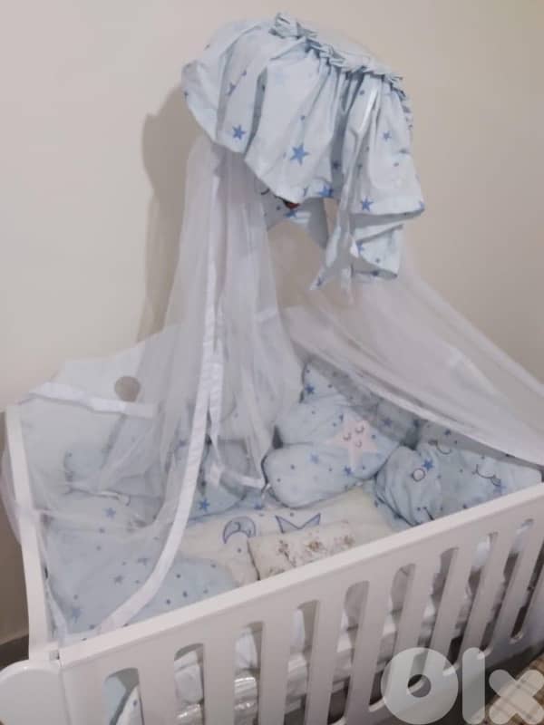baby bed with mattress and cover 2