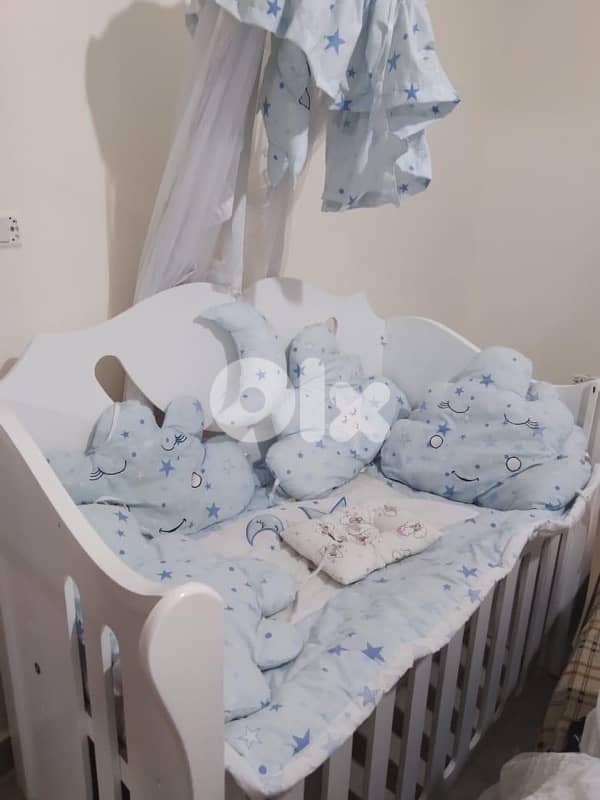 baby bed with mattress and cover 4