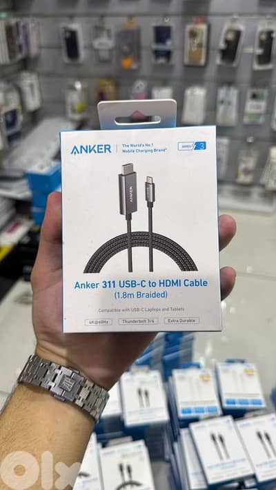 Anker 311 usb-c to hdmi cable 1.8m braided black