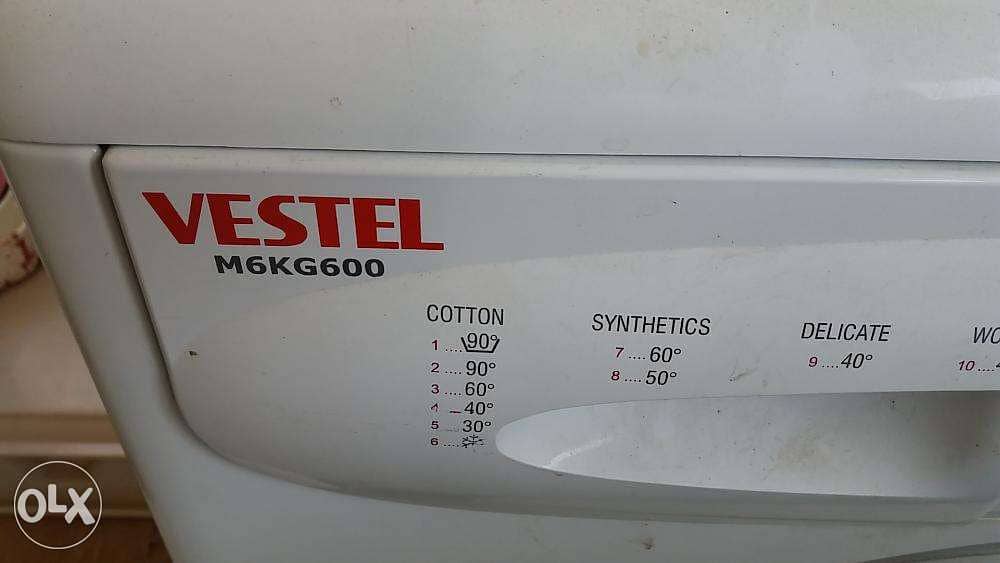 غسالة اوتوكاتيك 6 كلغ ماركة VESTEL 1