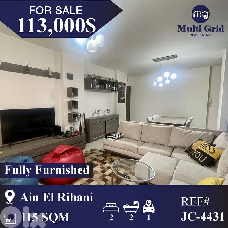 JC-4431 / Apartment for Sale in Ain Rihaneh, شقة للبيع في عين الريحانة 0