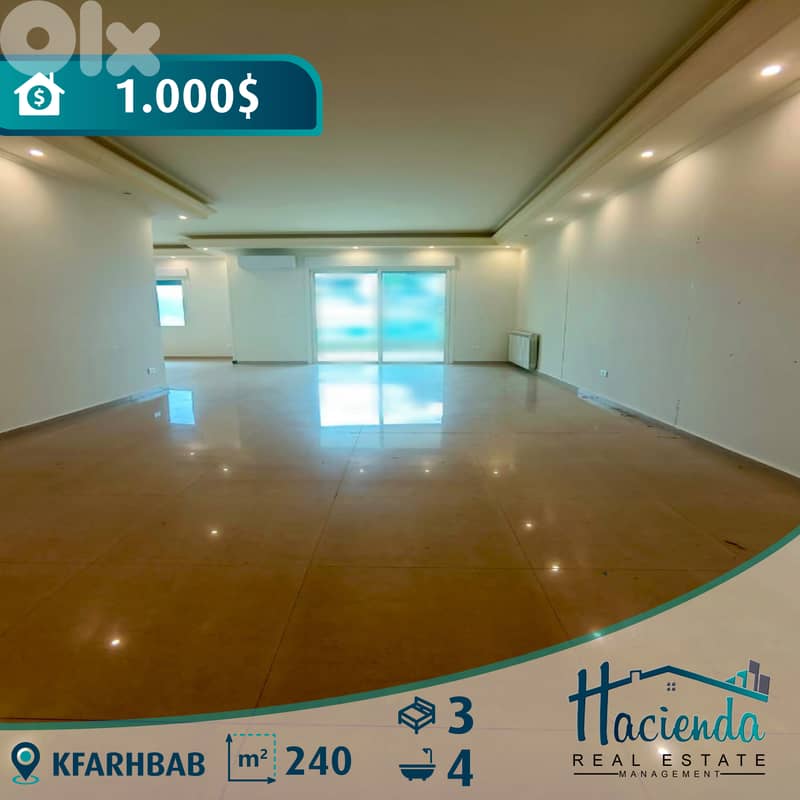 Apartment For Rent In Kfarhbab 0