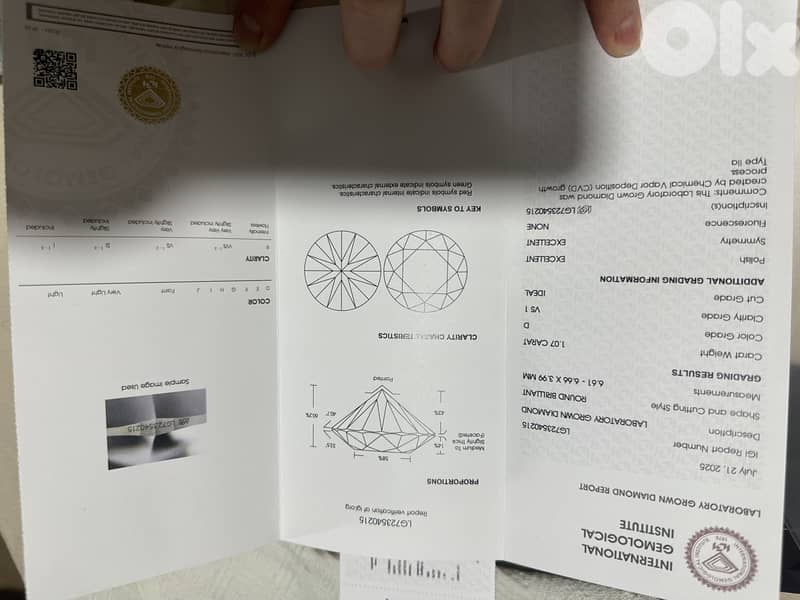 1.36 CT Round Cut Lab Grown Diamond Ring 5