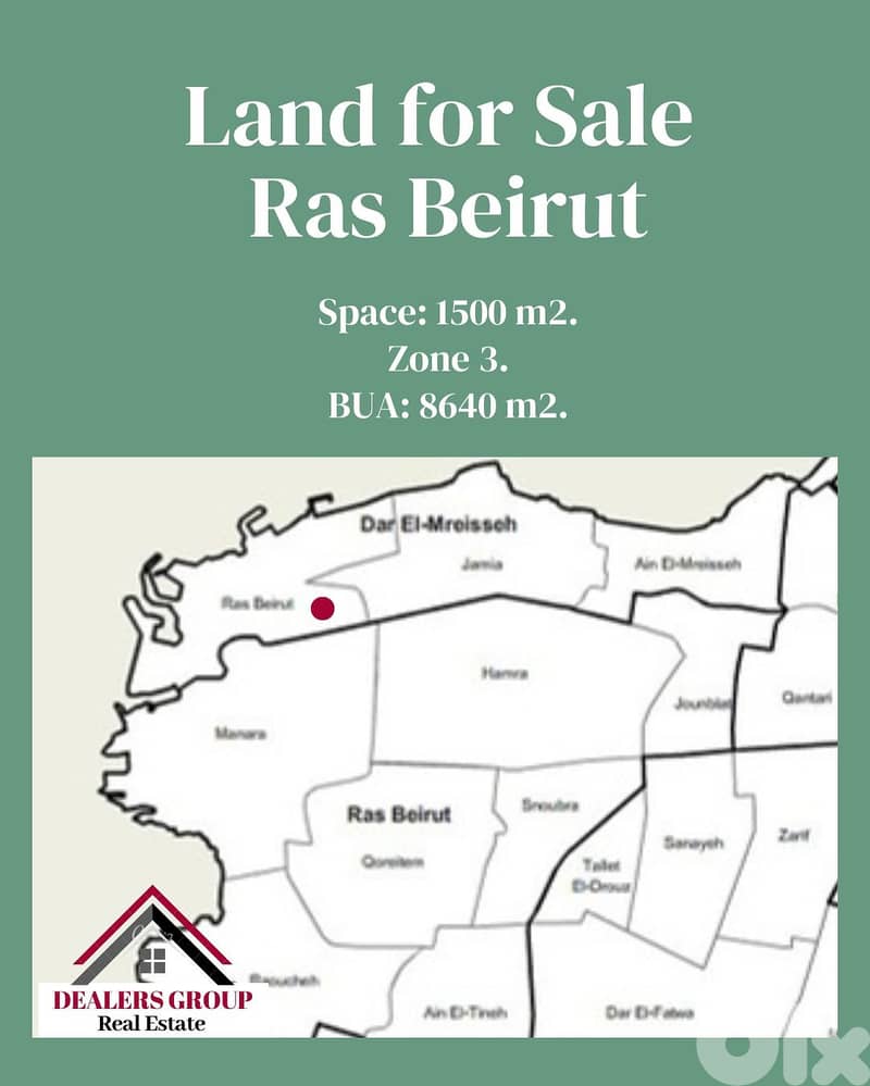 Prime Location Land for sale in Ras Beirut 0