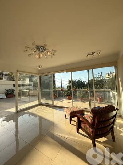 Spacious Sunny apartment for rent in Naccache W/ Huge terrace