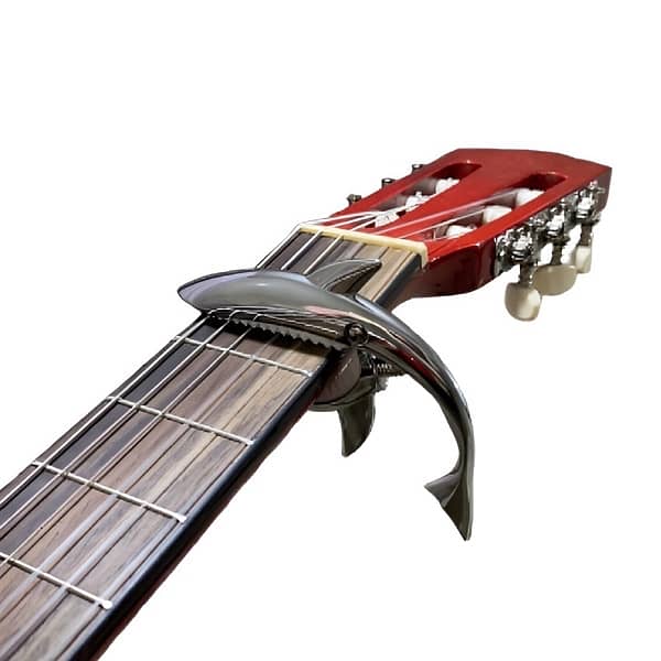 Silver Metal Shark Guitar Capo 2
