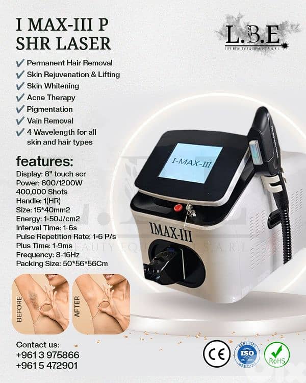 IMAX-III Laser Machine – Permanent Hair Removal 0