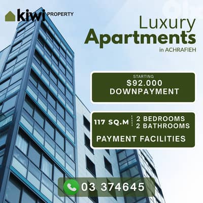25% Downpayment–Apartments for sale-Achrafieh -تقسيط شقق في الأشرفية