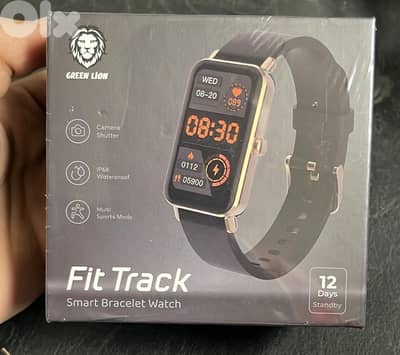 Green lion fit track smart bracelet watch gold+black