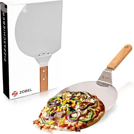 Zobel Pizza Shovel with Wooden Handle - مِجرفة بيتزا مع مقبض خشبي 0