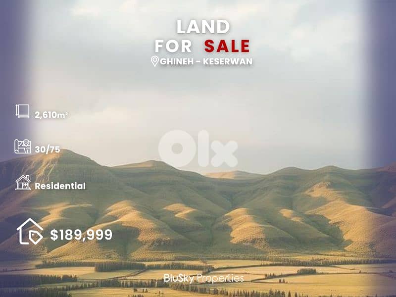 Land For SALE In Ghine أرض للبيع #CA 0