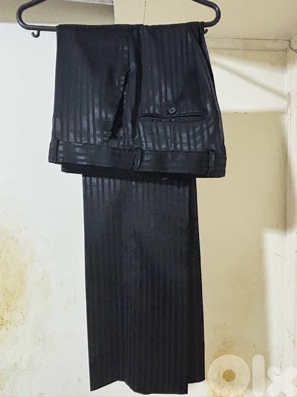 Suit satin dark grey new - بدلة كاملة ساتان رمادي غامق جديدة 1