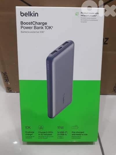 Belkin boostcharge power bank 10k 15w gray