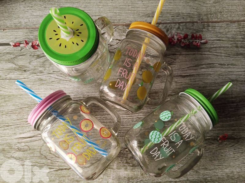 glass mason jars with straw 6