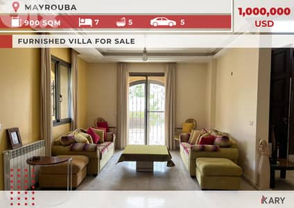 1125m2 Furnished Villa for sale in Mayrouba -فيلا للبيع في ميروبا