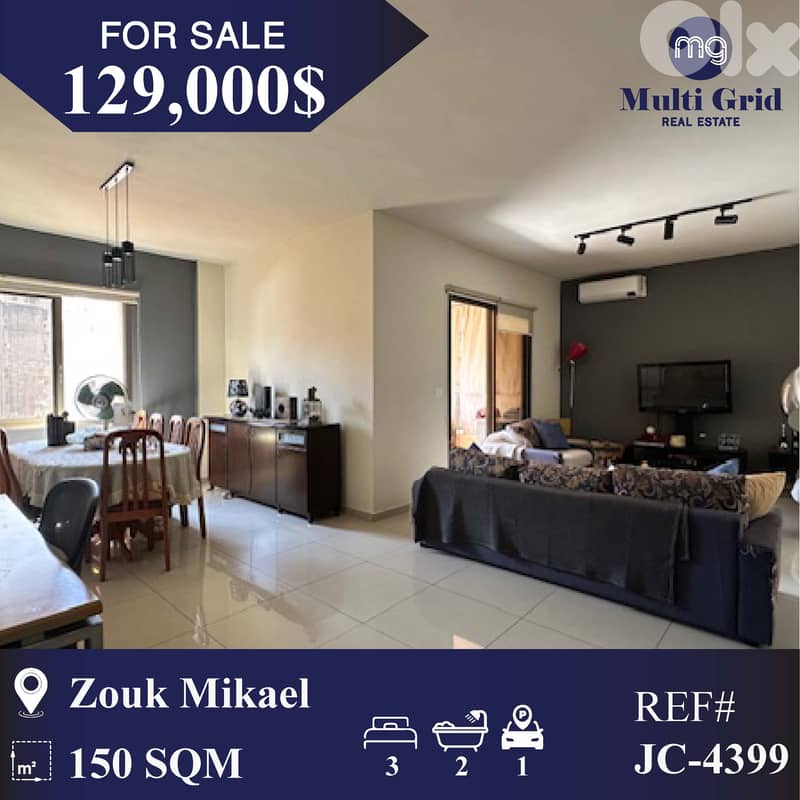JC-4399 / Apartment for Sale in Zouk Mikael, شقة للبيع في زوق مكايل 0