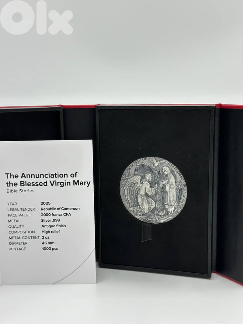 2 oz Silver coin The Annunciation (w/ Box COA) 0