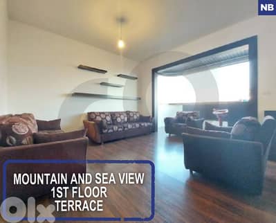 mountain and sea view, 1st floor, terrace - Dbayeh REF#NB126577