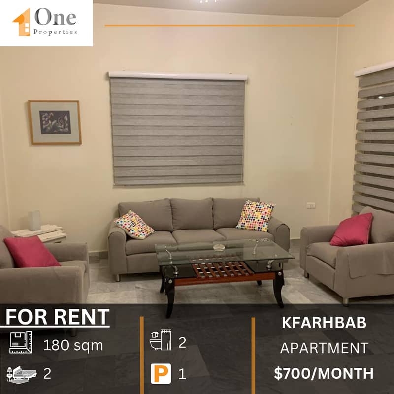 APARTMENT FOR RENT IN KFARHBAB 0