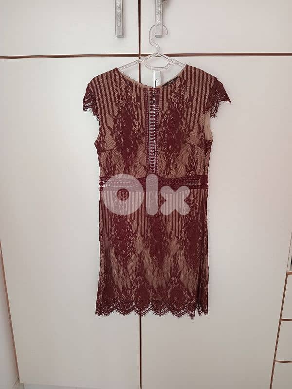 burgundy dress size 38 40 1